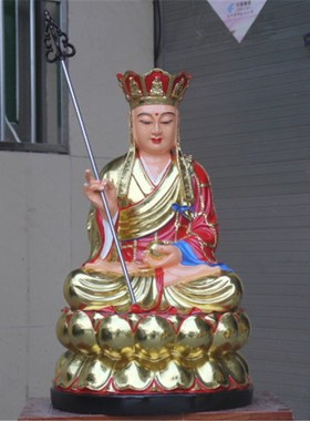 寺庙观音菩萨鎏金彩绘佛祖裟婆三圣 阿弥陀佛 地藏王佛像