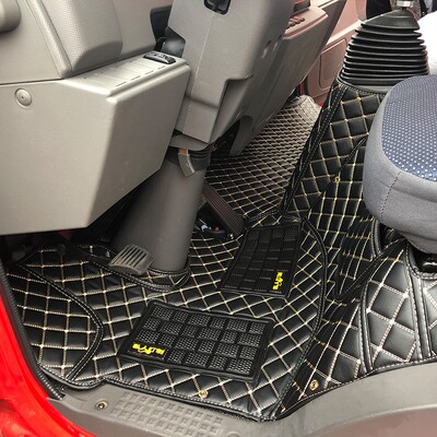 国六东风途逸T5Q T5微卡专用全包围脚垫途逸T3货车皮革丝圈地垫