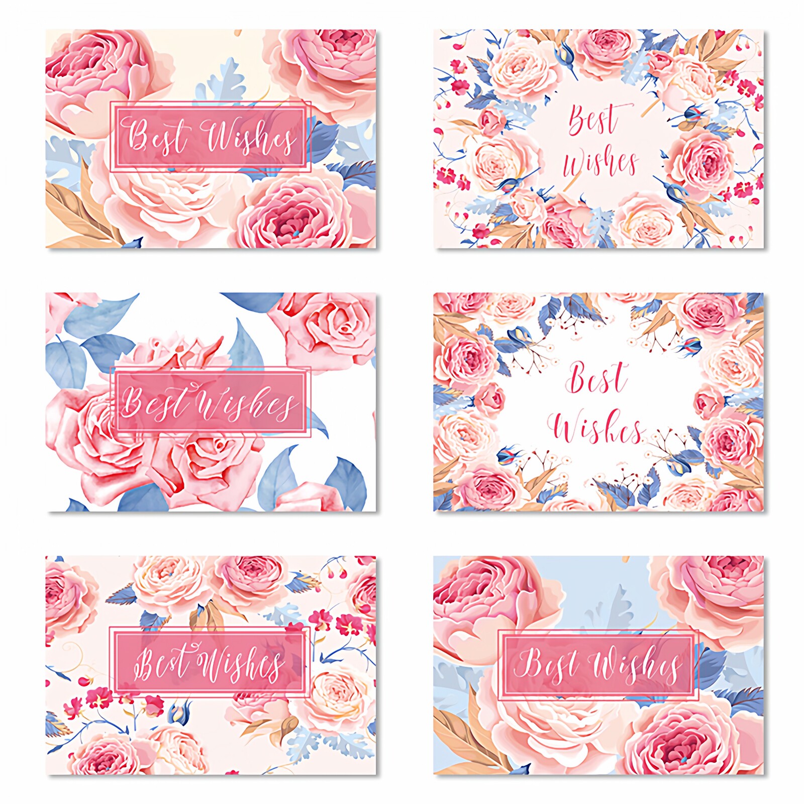 10款Best wishes单面印贺卡硬卡纸内页空白卡片批发 Best wishes to you.|Best wishes for new job.