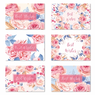 10款Best wishes单面印贺卡硬卡纸内页空白卡片批发 Best wishes to you.|Best wishes for new job.