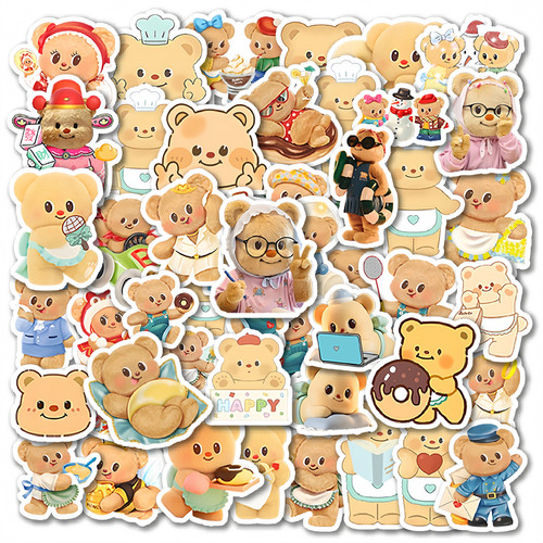 50张热门IP黄油小熊表情包贴纸