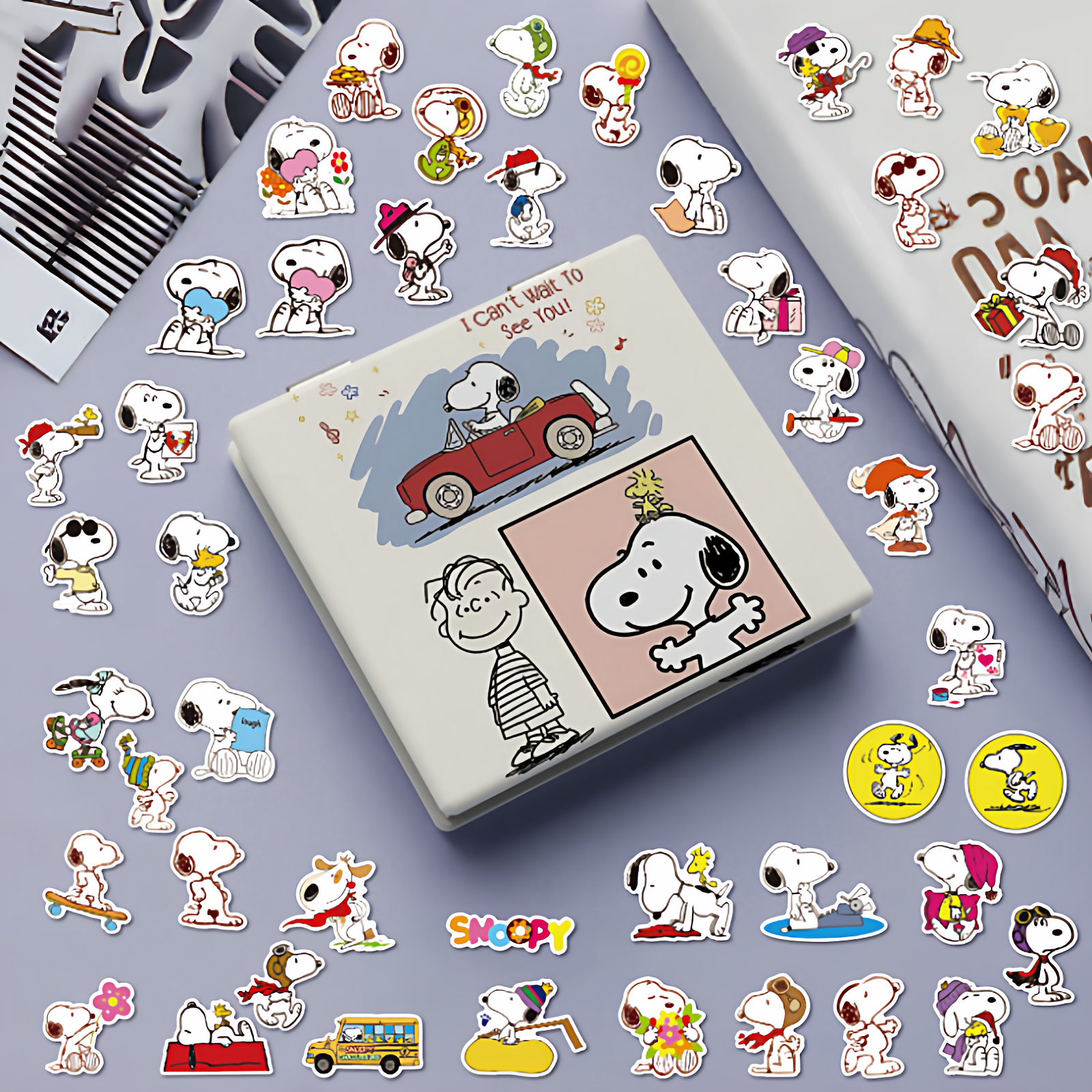 50张花生漫画雏菊山小猎犬史努比贴纸DIY手机壳笔记本平板电脑冰箱滑板行李箱桌面墙面不干胶防水卡通贴纸,文具电教/文化用品/商务用品,贴纸/立体贴纸,淘宝优惠券,粉丝福利购,淘宝优惠卷