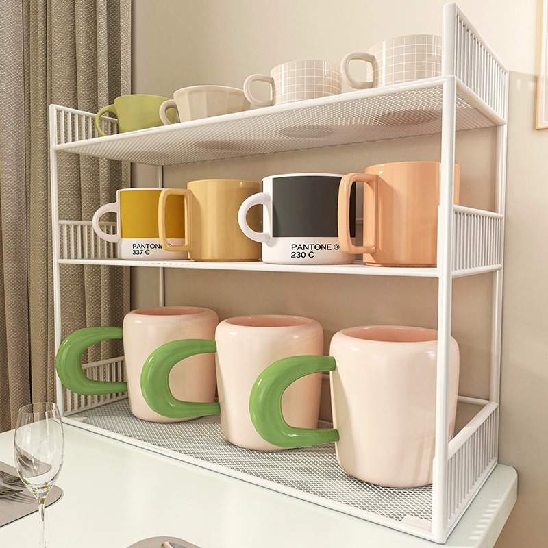 桌面水杯架子餐桌杯子收纳置物架茶水吧咖啡杯玻璃杯杯架整理收纳