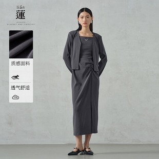 洋气三件套独特小众长袖 阿依莲时尚 新款 女秋季 上衣半身裙 气质套装