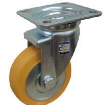 5004-1-T0-VE 4寸黄色橡胶防静电活动轮 安装高度144 轮宽32MM