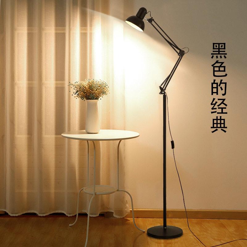 智能遥控落地灯客厅卧室调光床头LED中式台灯纹绣落地灯