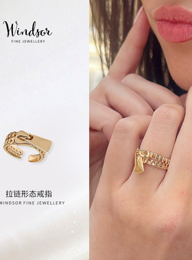 LHwindsor铜镀金戒指女士轻奢