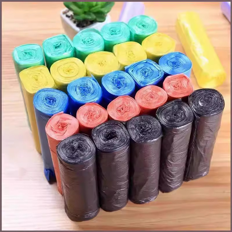 帝德熊彩色垃圾袋家用加厚手提式塑料袋实惠装【D】