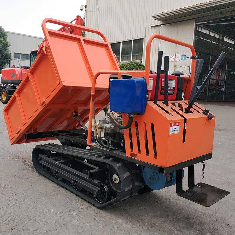 农用小型履带运输车手扶履带式爬山王可加装1吨吊机液压自卸车