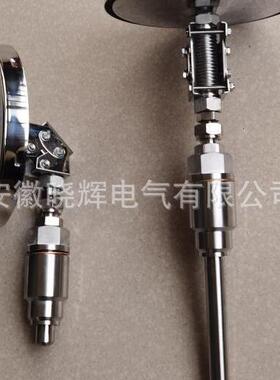 万向型抽芯式双金属温度计WSS-481WSS-581W带保护套管加安装底座