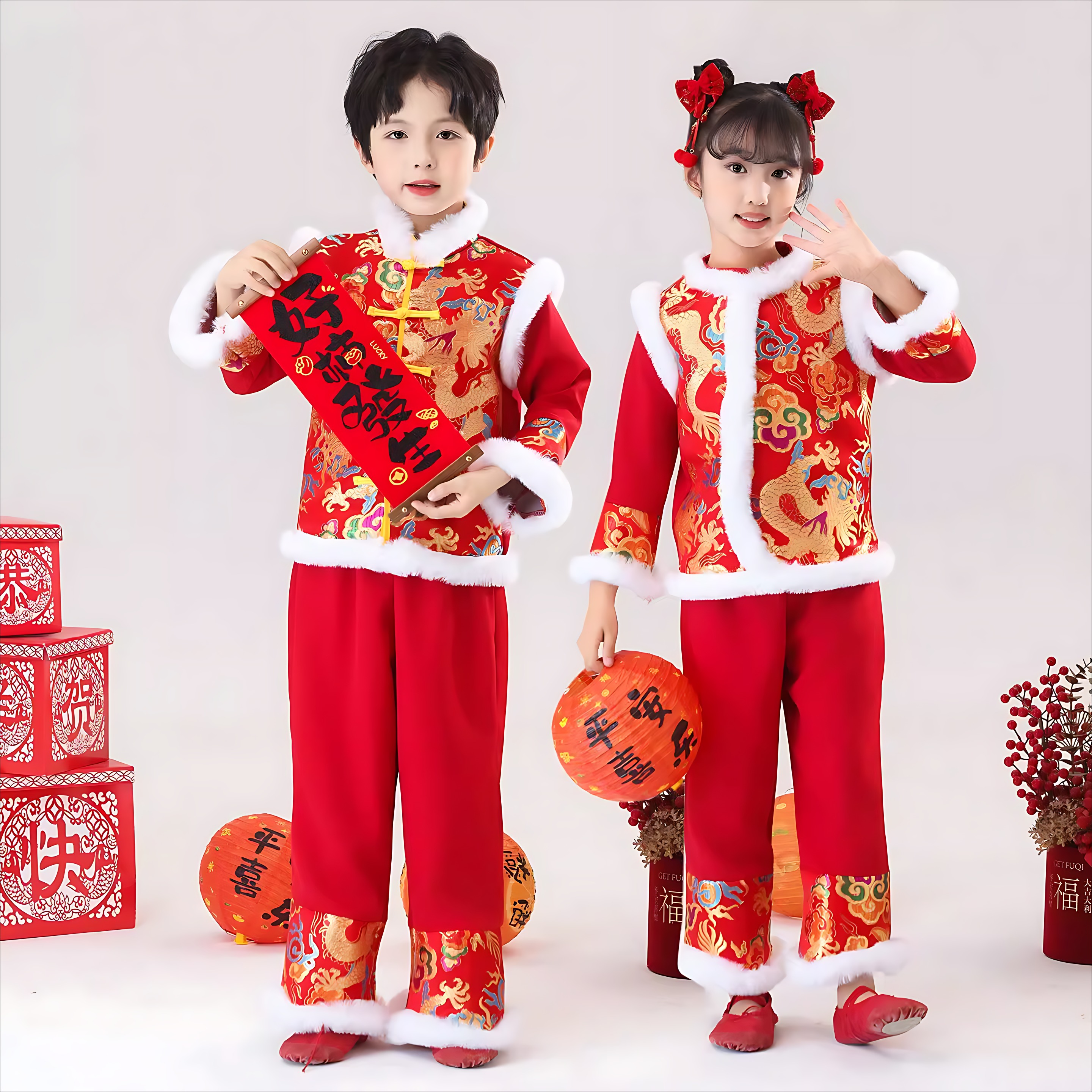 元旦儿童演出服套装新款