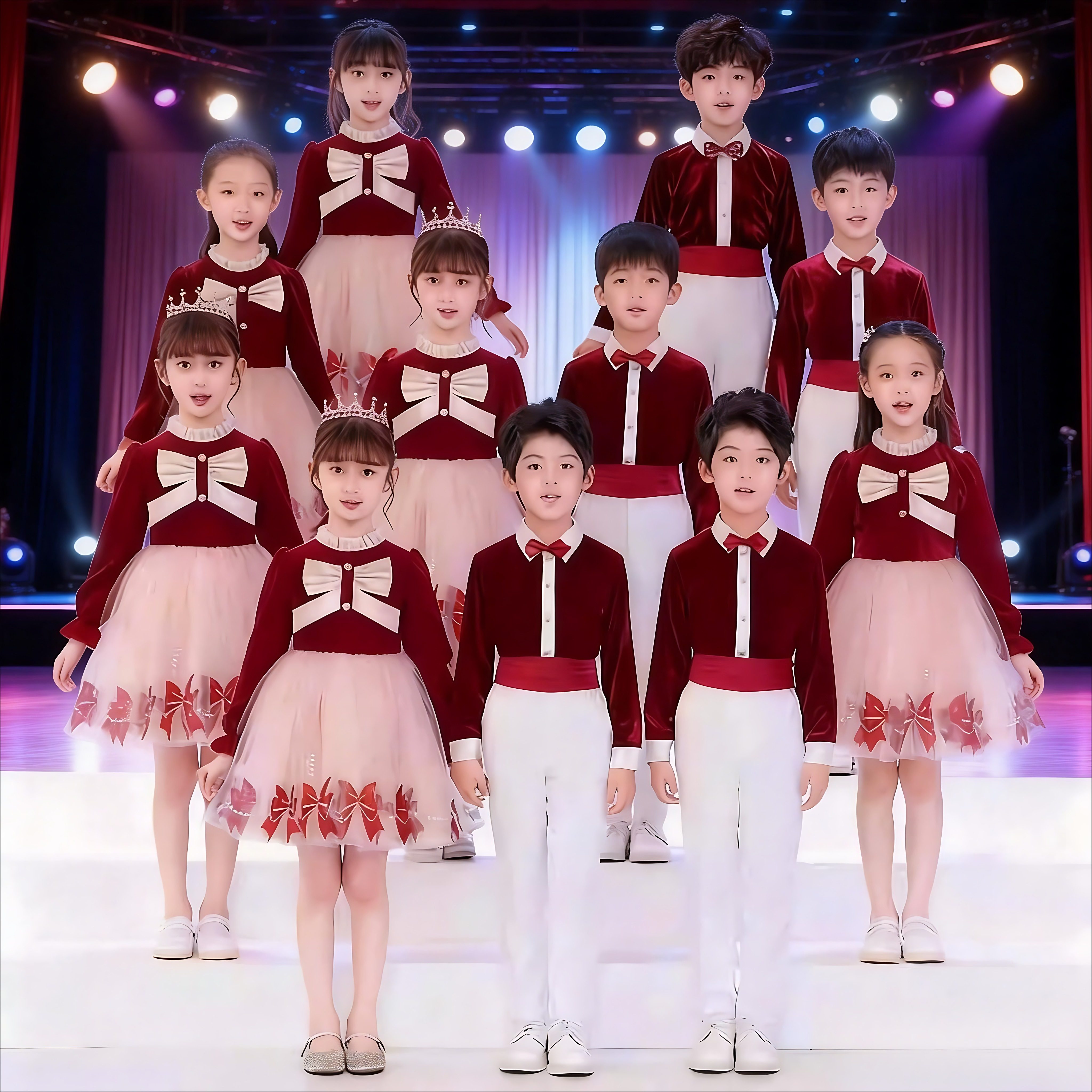 元旦儿童演出服合唱亮片新款长袖小学生表演服男女童舞蹈诗歌朗诵,童装/婴儿装/亲子装,儿童演出服,淘宝优惠券,粉丝福利购,淘宝优惠卷