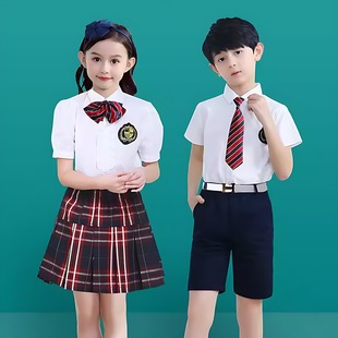 元旦中小学生毕业照学院风班校服表演服装儿童校园合唱团演出服