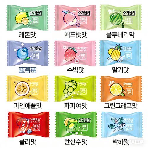 小可奥拉无糖维c混合口味清新糖