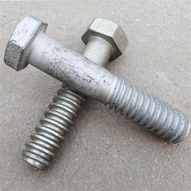 铁镀锌螺栓外六角螺丝外六角螺栓六角头标准件紧固件M5/M6/ M8/M1