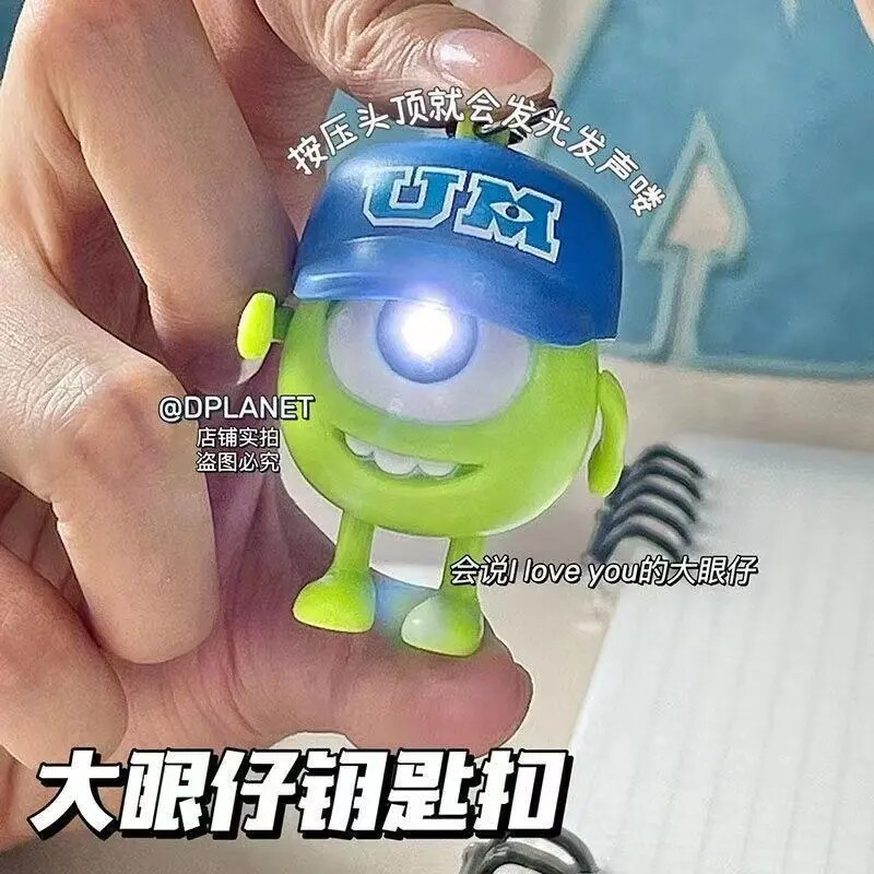 新款大眼仔发光会说爱你钥匙扣图片