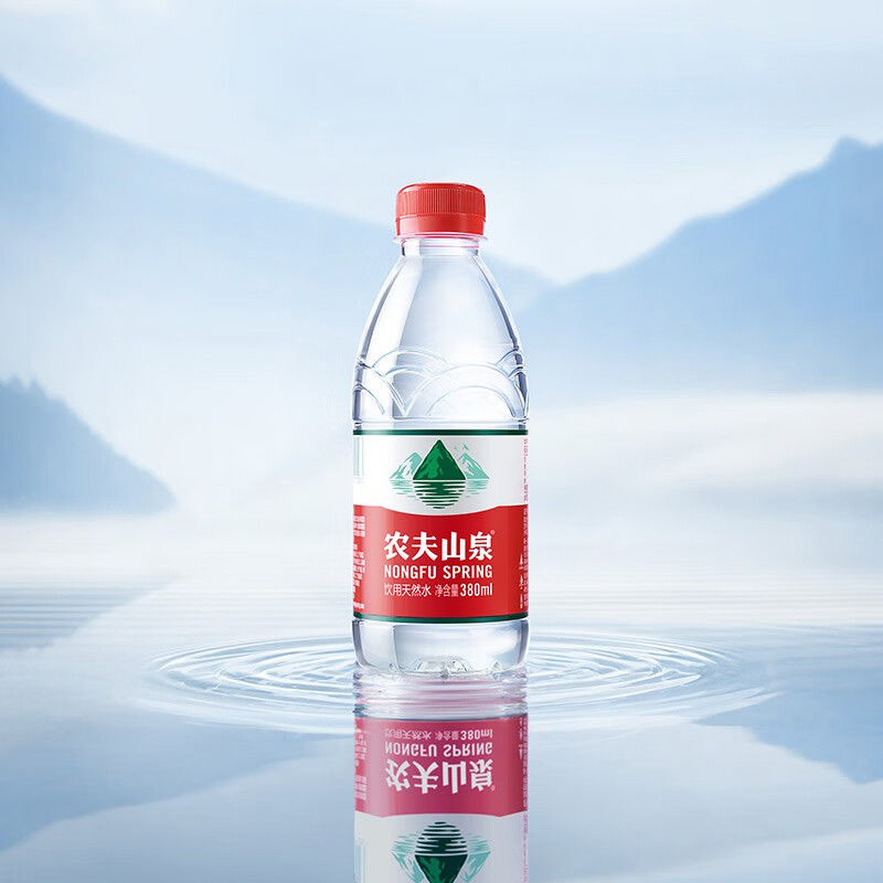 农夫山泉天然饮用水380ml小瓶会议酒店学生便携塑膜装
