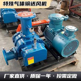 可定制特殊气体输送风机沼气天然气煤气增压用防爆罗茨风机