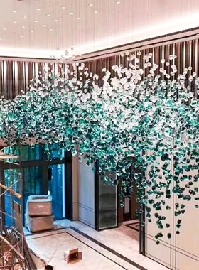 客厅水晶吊灯中空loft吊灯别墅婚宴展厅琉璃石头酒店售楼部沙盘灯
