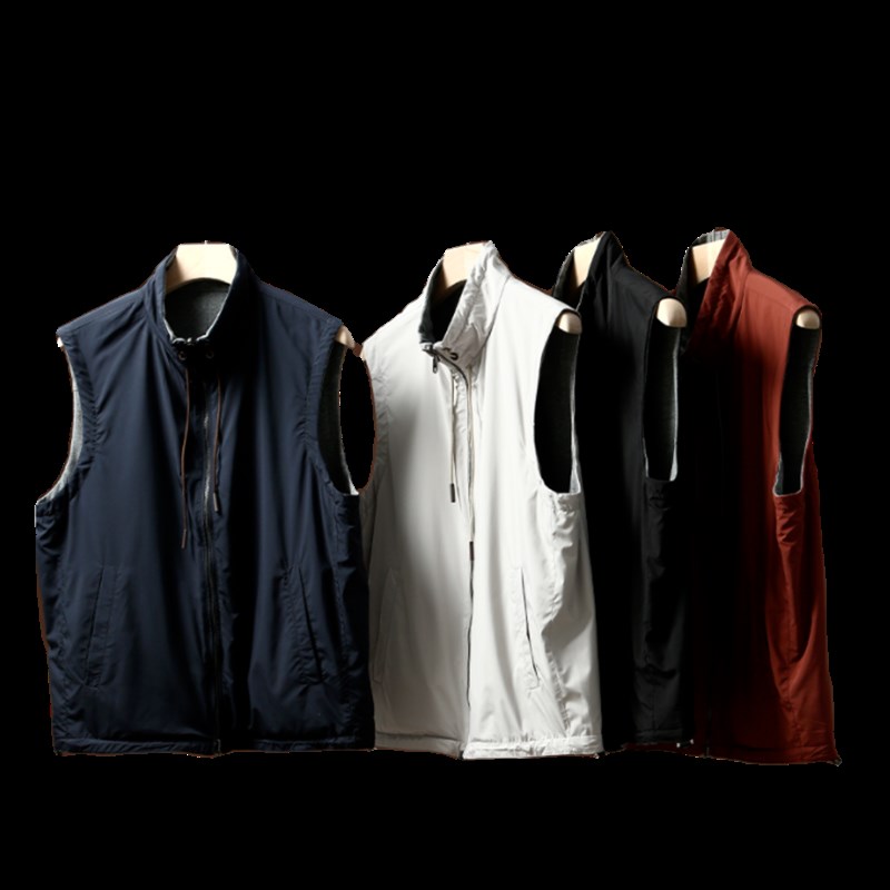轻奢!正反两面穿!2023秋季款男士轻型休闲时尚弹力无袖背心马甲