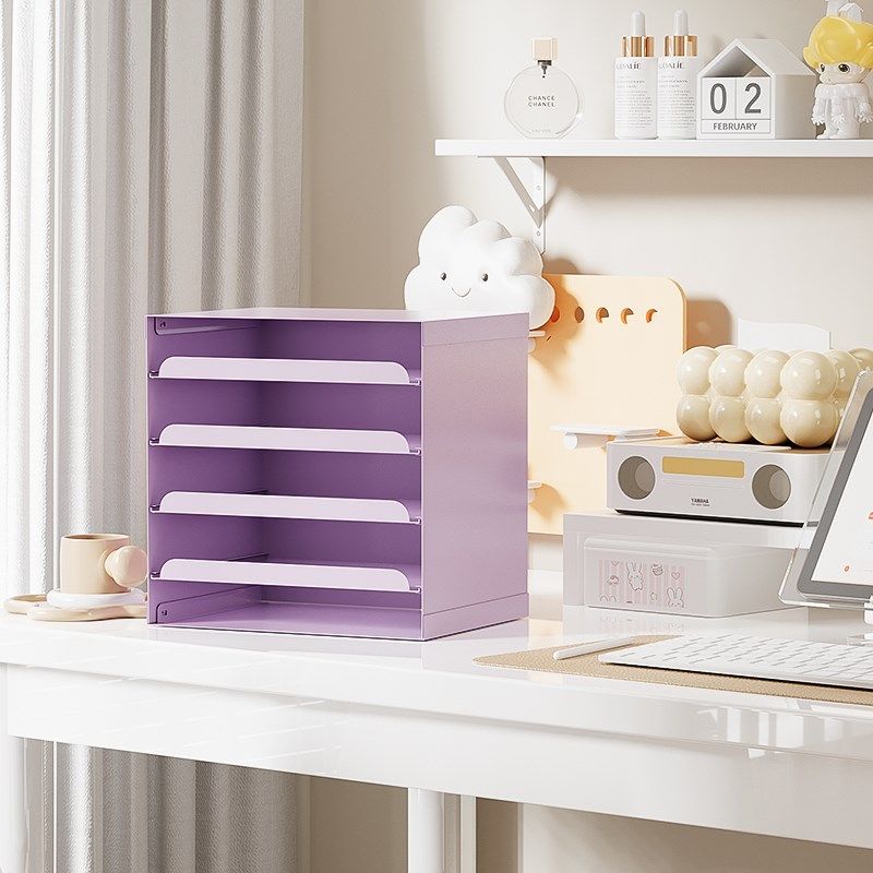 桌面收纳文件置物架克维索抽拉抽屉式文具化妆品杂物收纳盒置物架