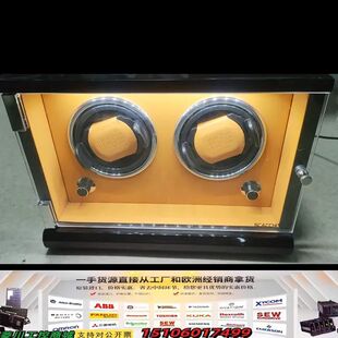 斯卡奇双表位自动摇表器，橙色面板，黑色边框，功能正常，实物拍