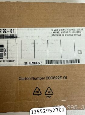 NI 9375 785192-01 弹簧端子