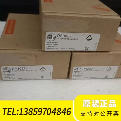 IFM压力传感器PA3027，型号PA-001议价