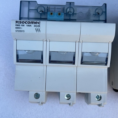 原装SOCOMEC熔断器底座RMS100，型号22x58，保