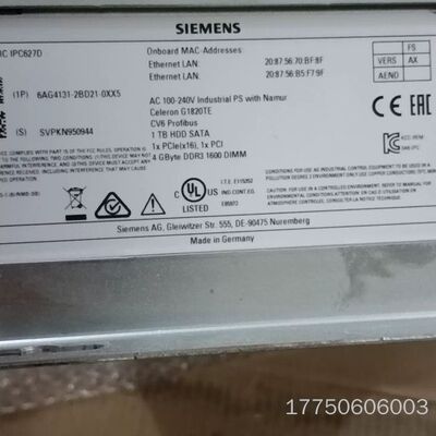工控机IPC627D，型号6AG4131-2BD21-
