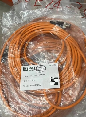 议价GSEE吉诺 ，橙色4芯双端7.5M-M12-PUR ，型号议价
