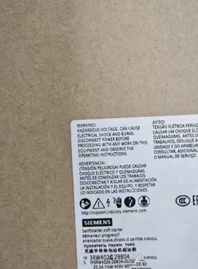 SIEMENS交流半导体电动机启动器，型号：3RW4024--议价