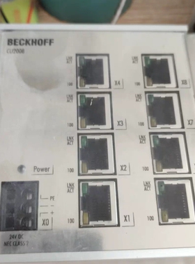 倍福 CU2008 8端口工业交换机，未使用，24V D
