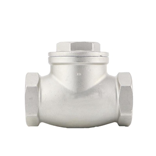 H14W-16P 304不锈钢内螺纹旋启式止回阀DN15 20 25 32 40 50 65