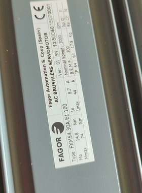 FXM54.30A.E1.100发格伺服电机，拍图橙色九九新