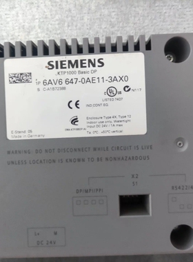 议价647-0AE11西门子KTP1000 Basic DP充新维修