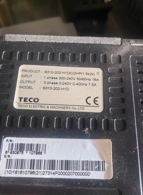 东TECO变频器 S310-202-H1DC S310-2议价