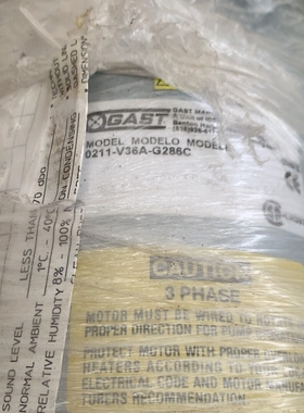 GAST 电机 0.13kw 型号0211-V36A-G28