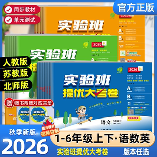 2026秋新版！实验班提优大考卷【年级任选】