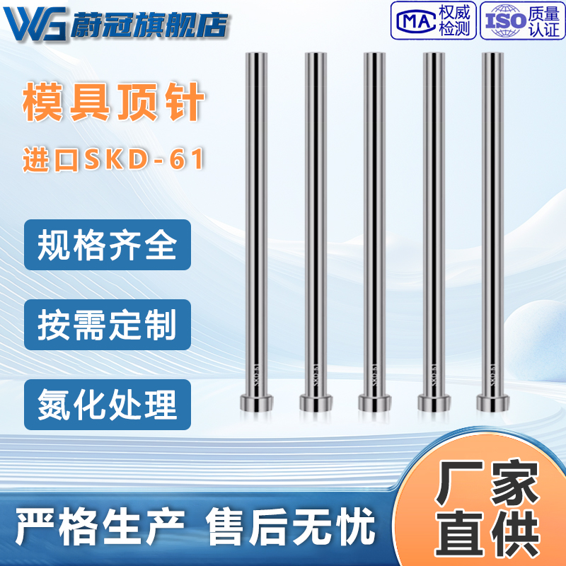 进口氮化SKD61非标模具顶针0.8-5.9顶杆精密塑胶塑料模具配件推杆