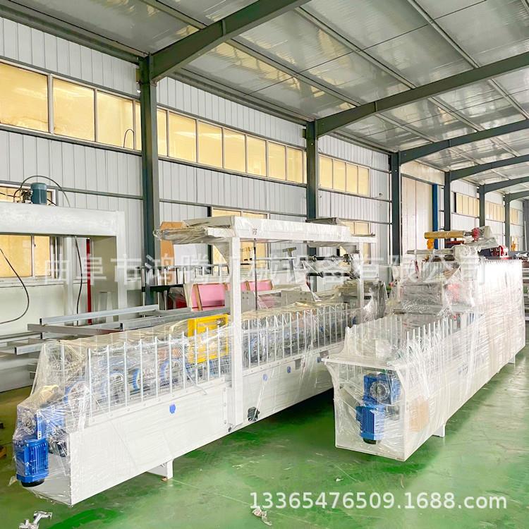 鸿腾异型木线条木格栅多功能包覆机磁粉刹车铝蜂窝板贴木皮包覆机