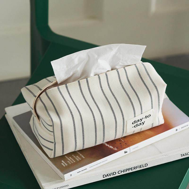 莫语 ins风条纹纸巾盒客厅饭厅书房家用桌面卫生纸盒轻奢布艺纸巾,收纳整理,纸巾盒,淘宝优惠券,粉丝福利购,淘宝优惠卷