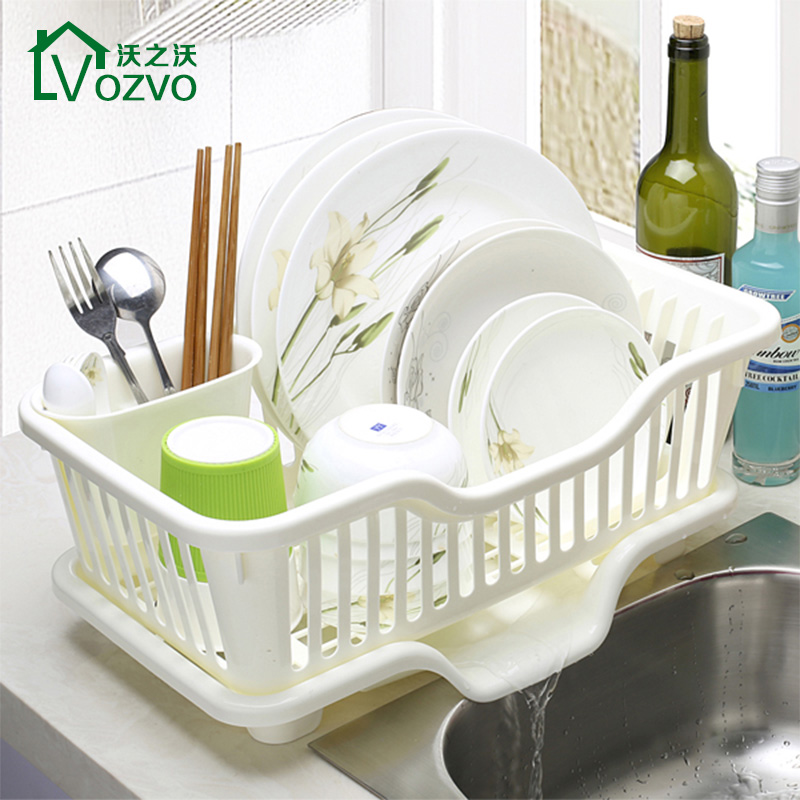 大号加厚塑料厨房放碗碟盘子餐具沥水收纳篮水槽滴水控水滤晾碗架
