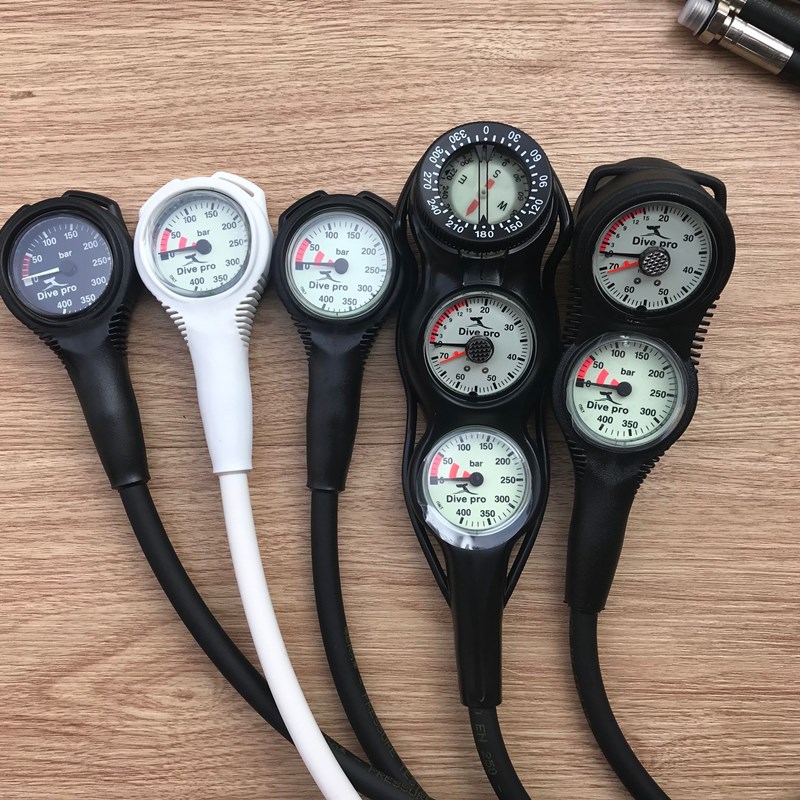 潜水三联表 意大利两连残二联表压力计单表仪表防水气压表 压力表