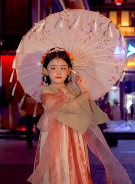 油影小号童流苏伞舞蹈53591演出汉服道具装饰摄伞古风旗袍走儿秀