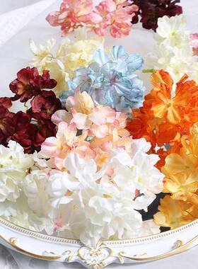 彷焦边绣球花朵 真花 花 绢花 古风汉服头材饰40513料假 diy手作