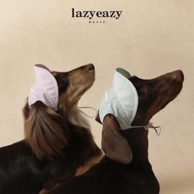 Lazyeazy宠物狗狗轻量化遮阳帽子轻薄防水可调节春夏露耳中小型犬