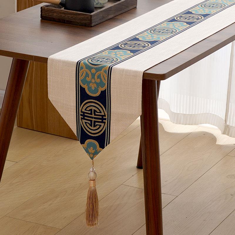 新中式禅意桌旗小尺寸茶台布艺长条高端茶席中国风茶旗垫布茶桌布