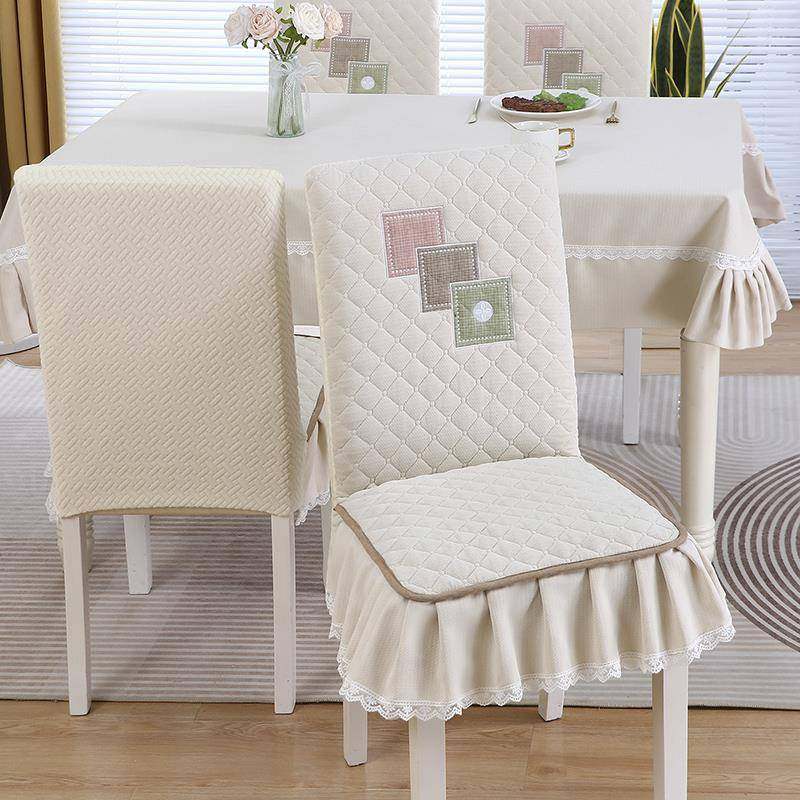 椅子套罩高档全包绗缝加棉防滑四季通用餐桌餐椅套中式连身椅子垫