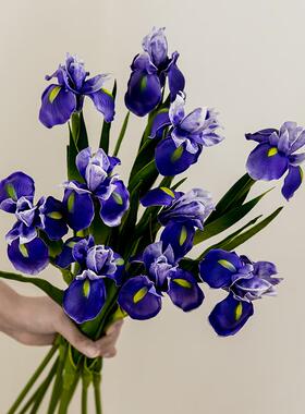 尾花仿真手花感保湿pu鸢高品质假68622花客厅北摆设欧餐桌花艺干